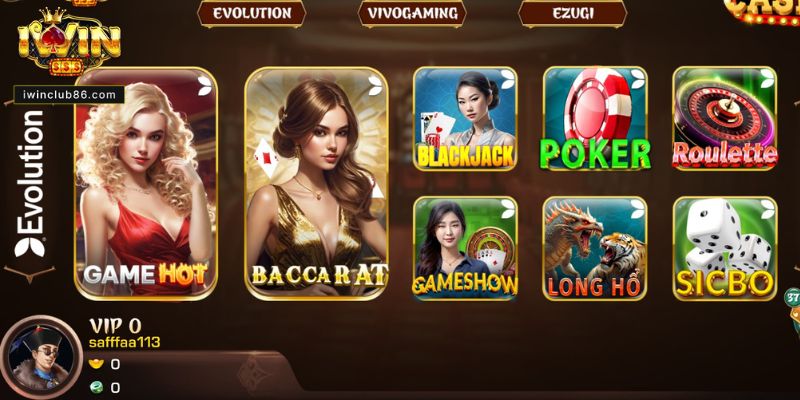 Iwin Có Những Sảnh Casino Nào? Cùng Giải Đáp Và Khám Phá Ngay Tìm hiểu thông tin các sảnh game có mặt tại Casino IWIN
